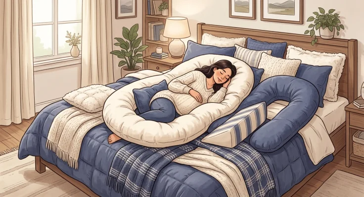 Almohada de embarazo: tipos, formas y las más recomendadas