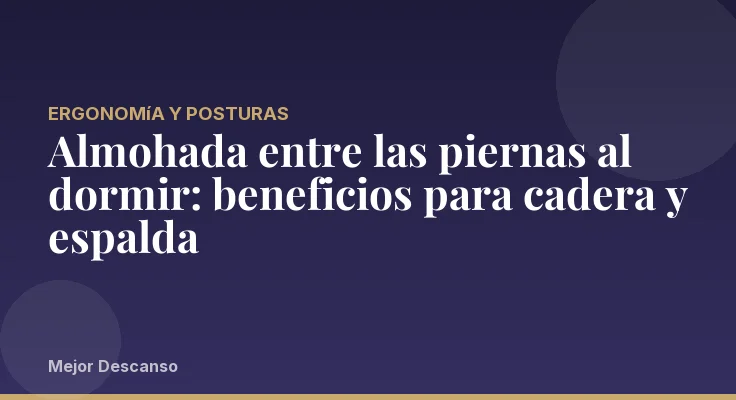 Almohada entre las piernas al dormir: beneficios para cadera y espalda