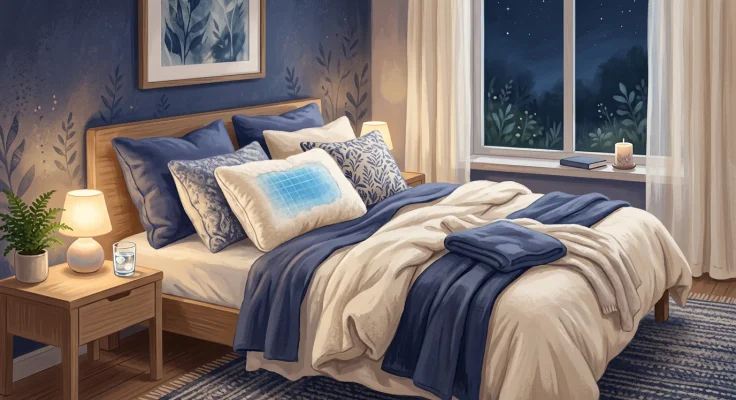 Almohada con gel refrescante: duerme fresco toda la noche