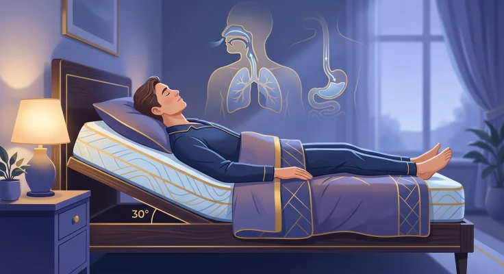 Elevar la cabecera de la cama: beneficios para reflujo y respiración