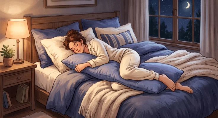 Cojín entre las piernas para dormir: alineación de cadera y alivio lumbar