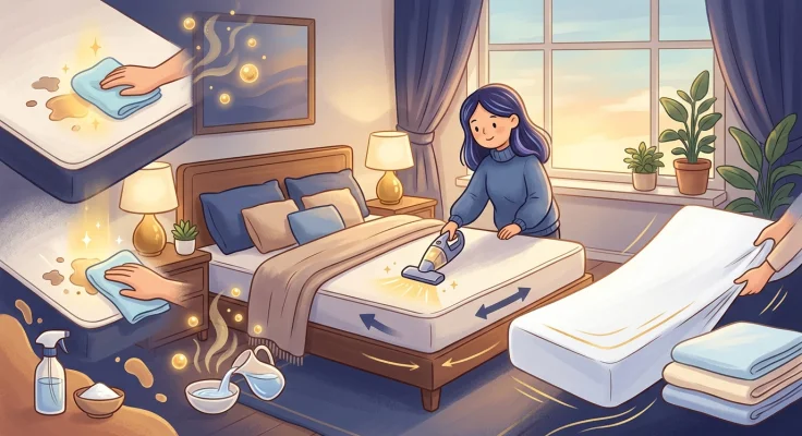 Cómo limpiar el colchón: manchas, olores y mantenimiento paso a paso