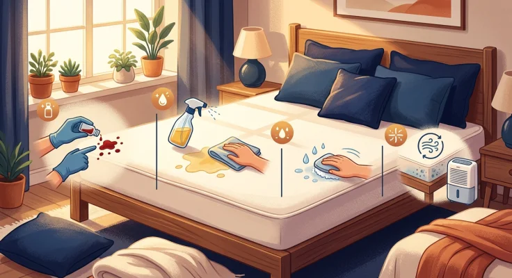 Cómo quitar manchas del colchón: sangre, orina, sudor y humedad