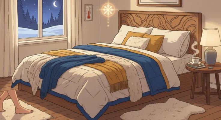 Dormir bien en invierno: ropa de cama, temperatura y rutina nocturna