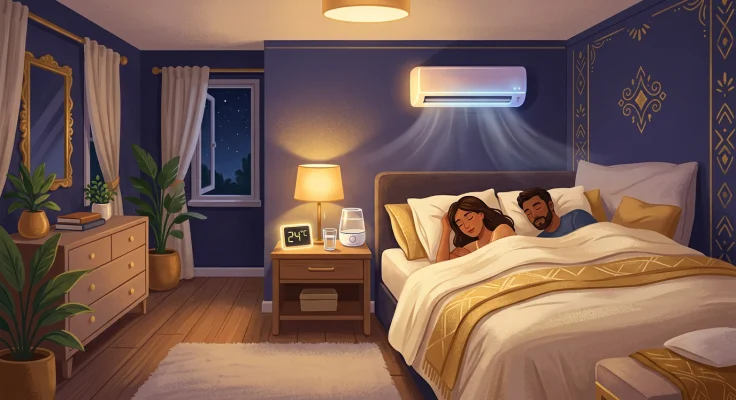 Dormir con aire acondicionado: temperatura correcta y precauciones