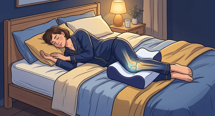 Cómo dormir con dolor de rodilla: posturas y almohadas de apoyo