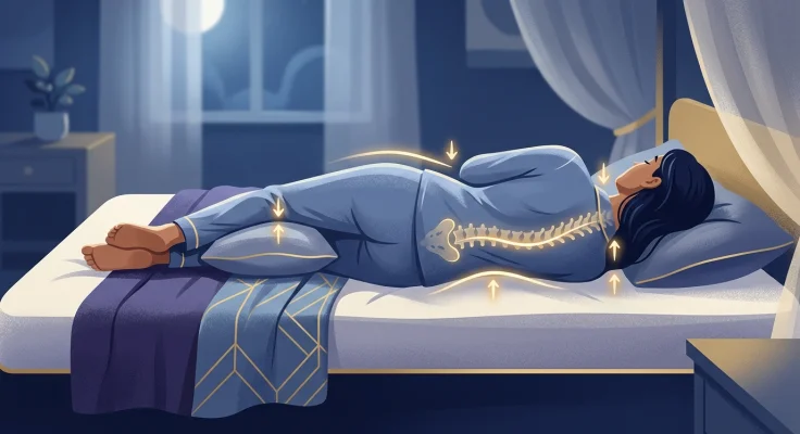 Cómo dormir con escoliosis: posturas y colchón recomendado