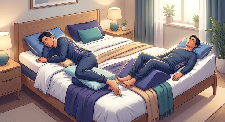 Cómo dormir con hernia discal: posturas y soportes recomendados