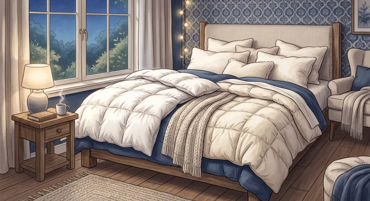 Edredón nórdico de plumas vs sintético: cuál abriga más y mejor