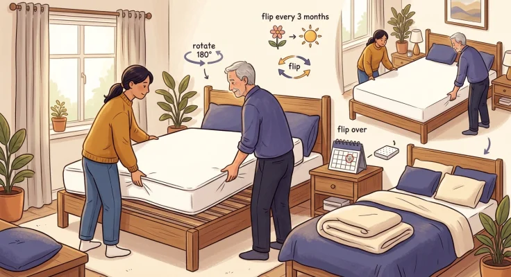 Voltear y rotar el colchón: cada cuánto y cómo hacerlo correctamente